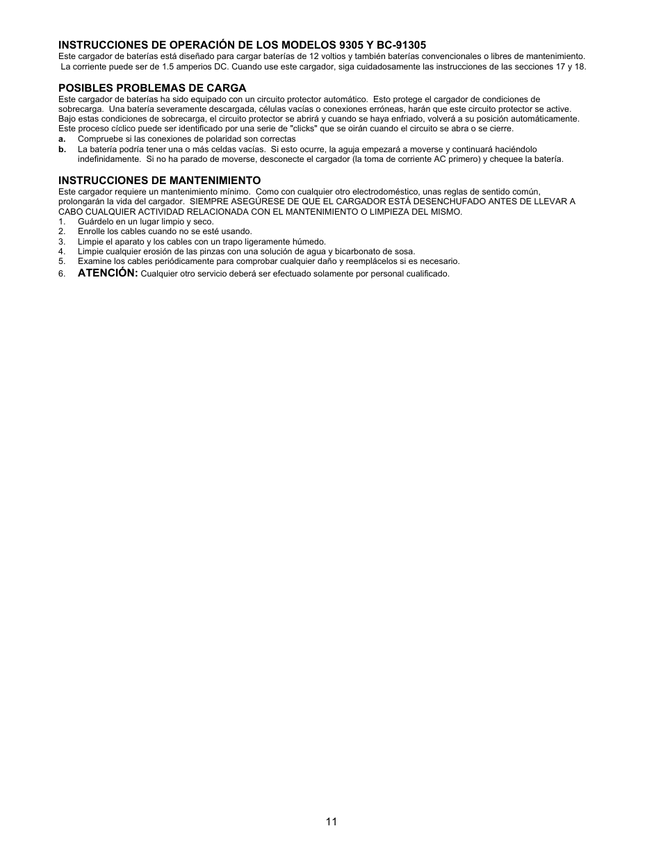 Associated Equipment BC-91305 User Manual | Page 11 / 13