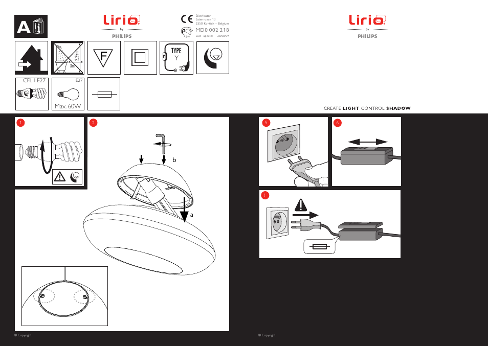 Philips Lirio Lampe à poser User Manual | 1 page