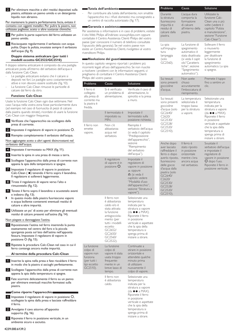 Philips 2500 series Fer vapeur User Manual | Page 9 / 9