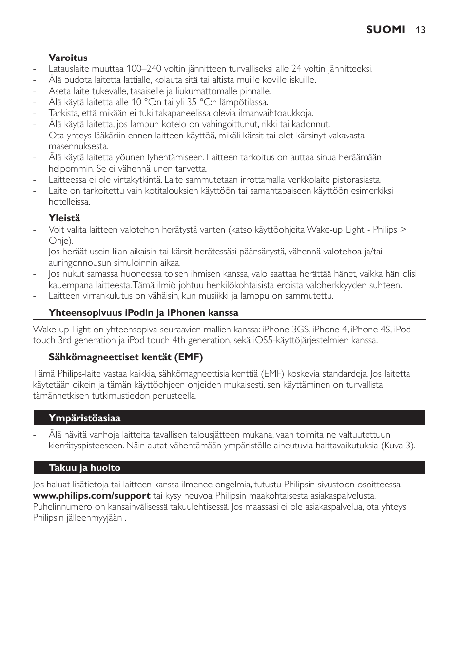 Philips Éveil Lumière User Manual | Page 13 / 28