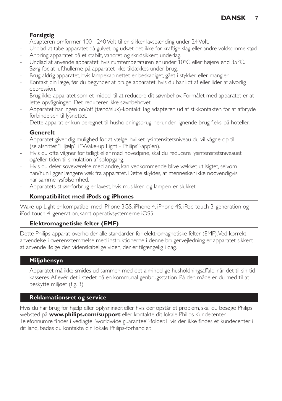 Philips Éveil Lumière User Manual | Page 7 / 28