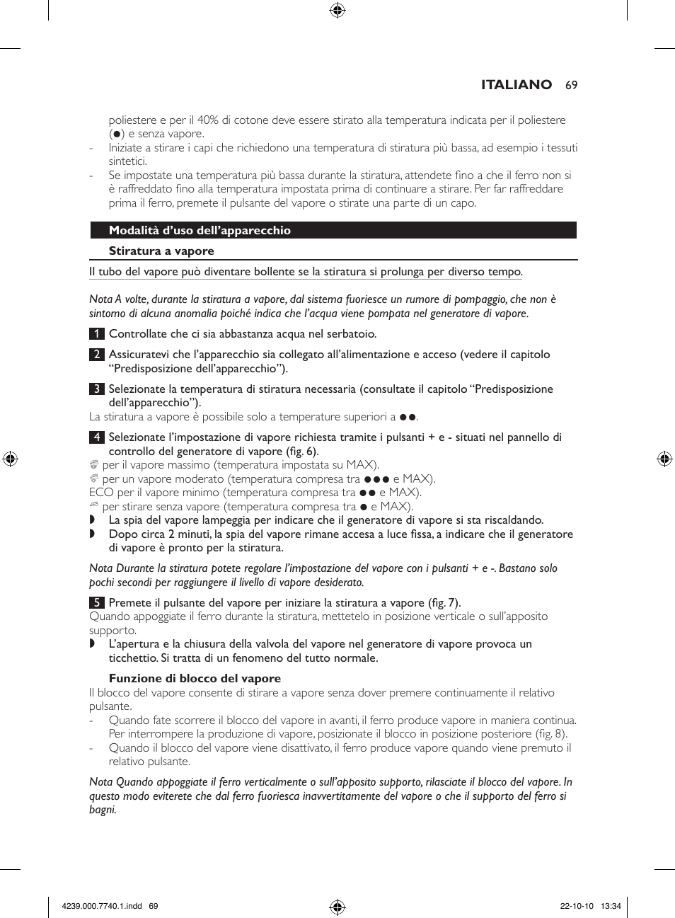 Philips Centrale vapeur haute pression User Manual | Page 69 / 120