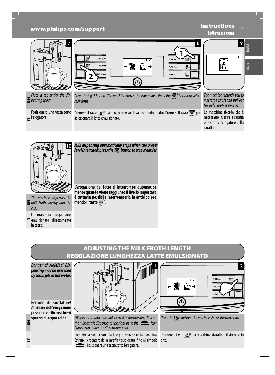 Philips Saeco Minuto Machine espresso Super Automatique User Manual | Page 17 / 84