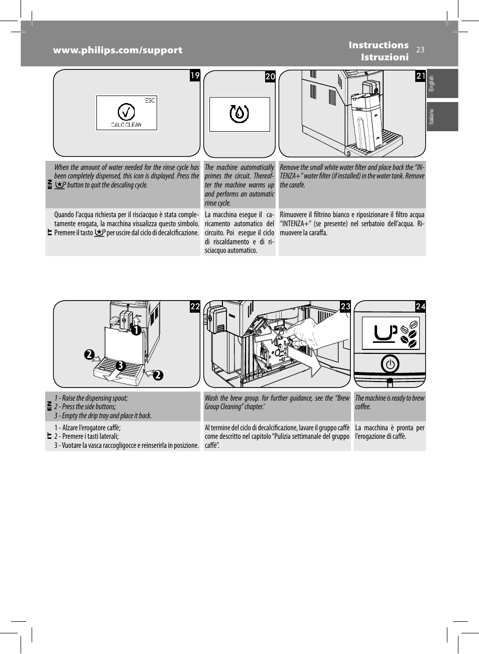 Philips Saeco Minuto Machine espresso Super Automatique User Manual | Page 23 / 84