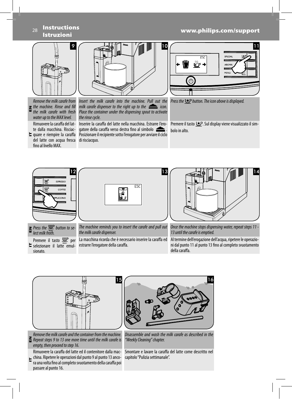 Philips Saeco Minuto Machine espresso Super Automatique User Manual | Page 28 / 84