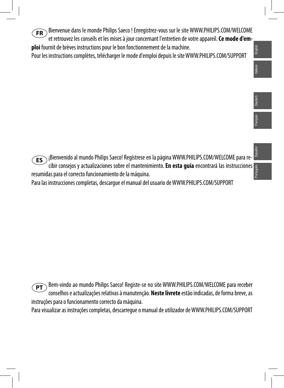 Philips Saeco Minuto Machine espresso Super Automatique User Manual | Page 3 / 84