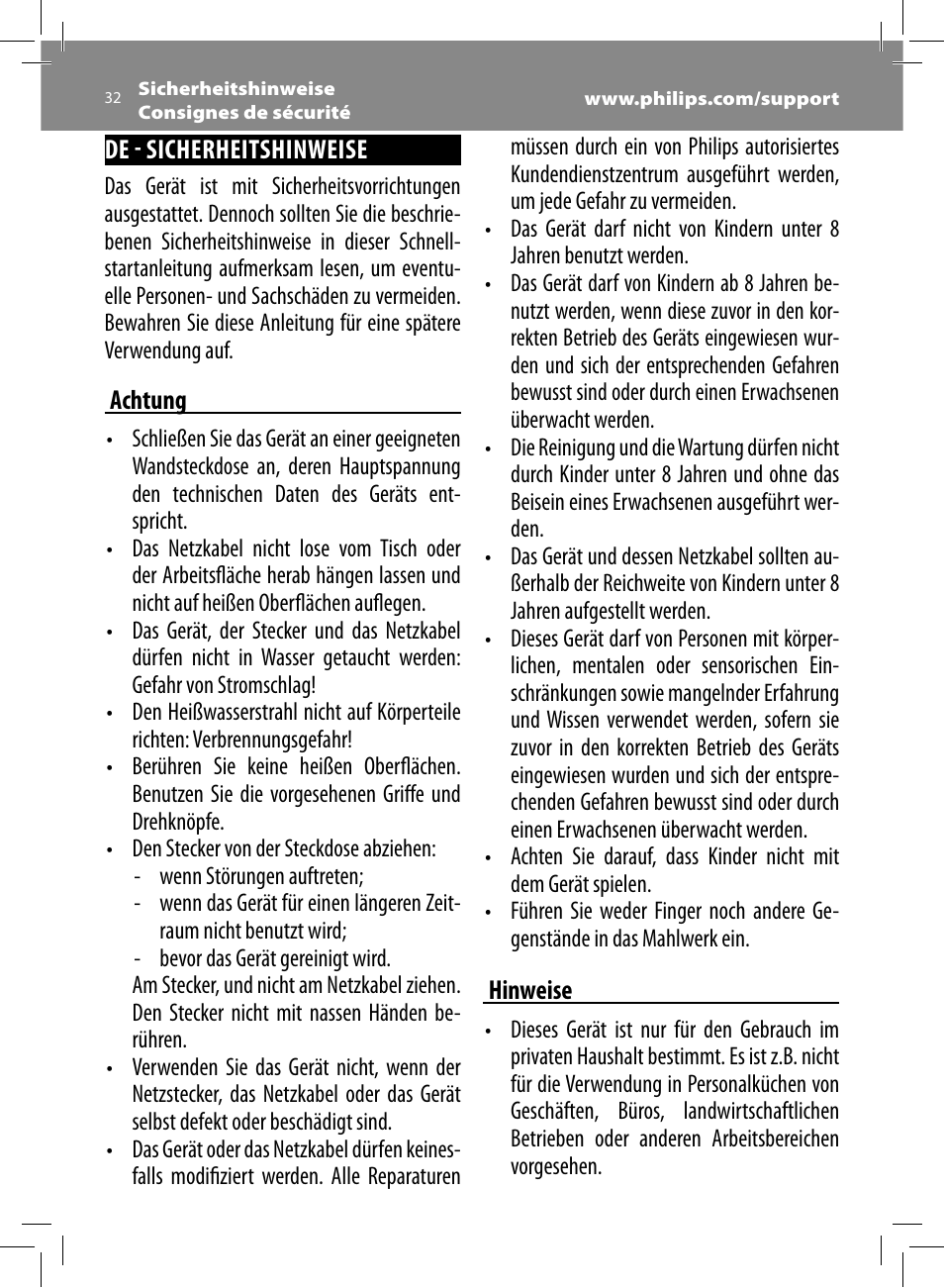 Philips Saeco Minuto Machine espresso Super Automatique User Manual | Page 32 / 84