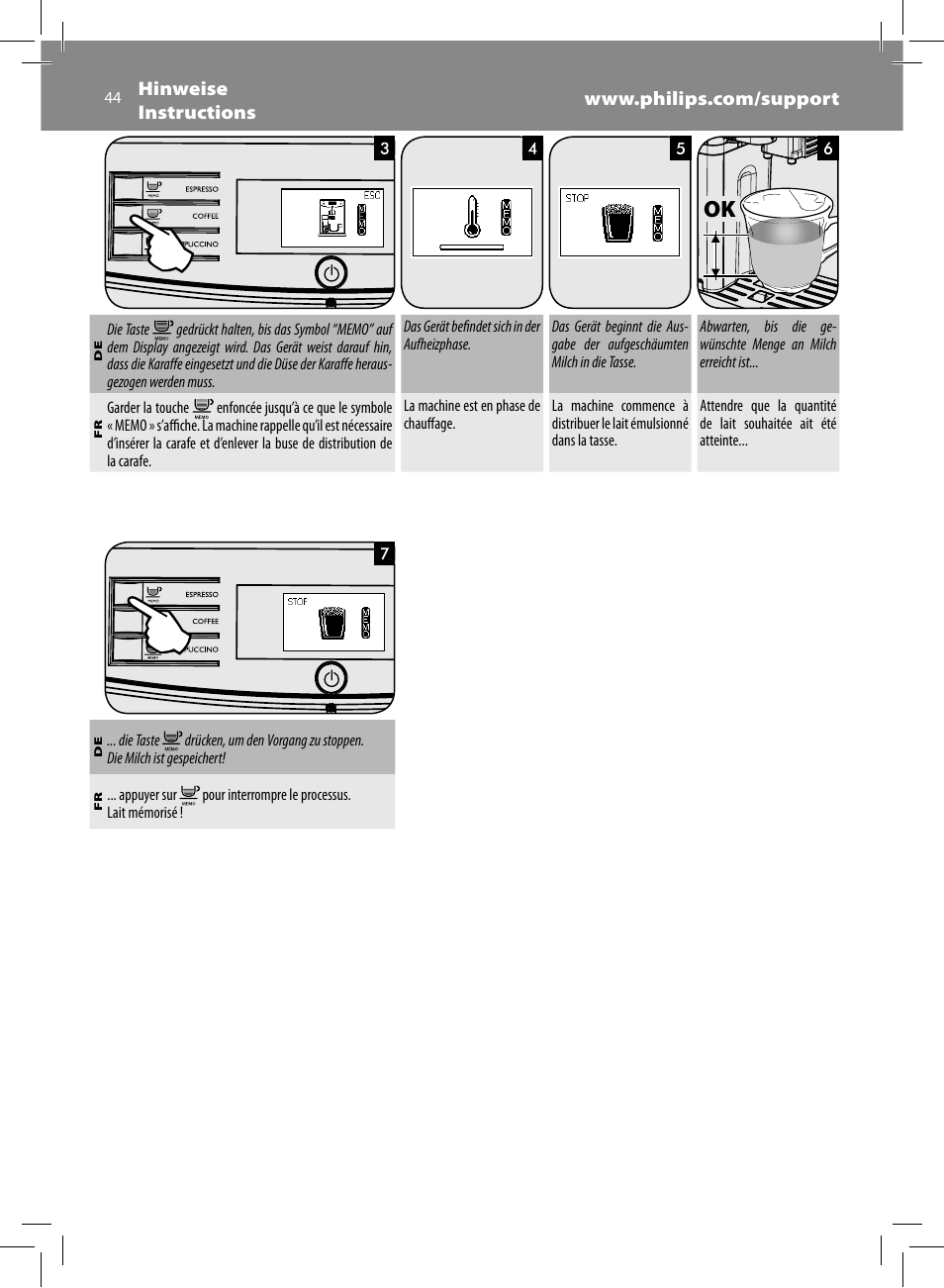 Philips Saeco Minuto Machine espresso Super Automatique User Manual | Page 44 / 84