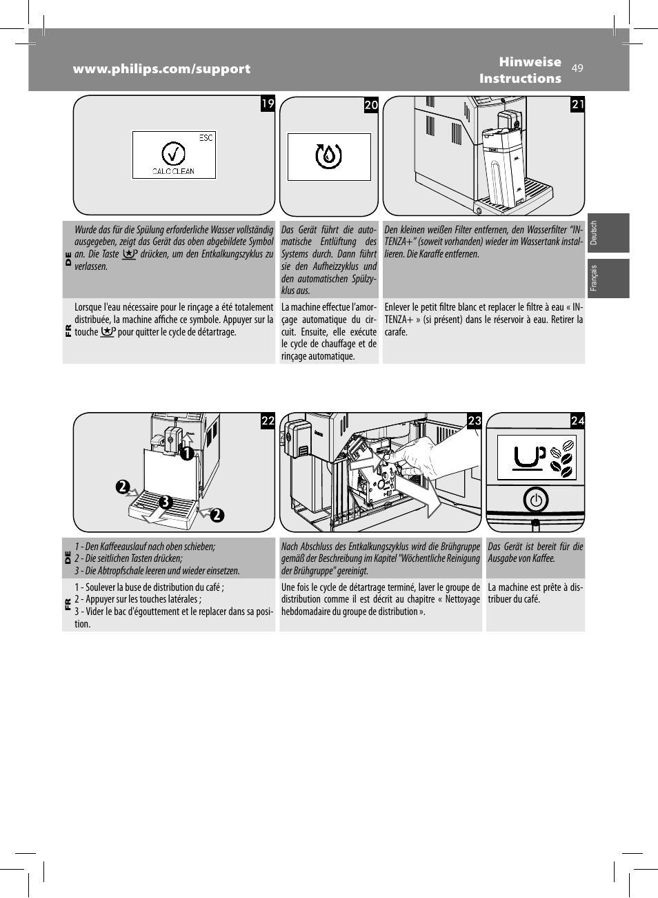 Philips Saeco Minuto Machine espresso Super Automatique User Manual | Page 49 / 84