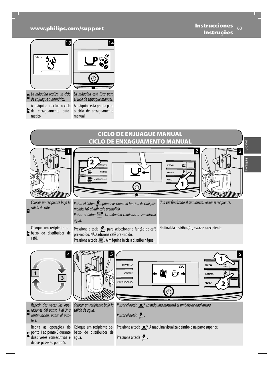 Philips Saeco Minuto Machine espresso Super Automatique User Manual | Page 63 / 84