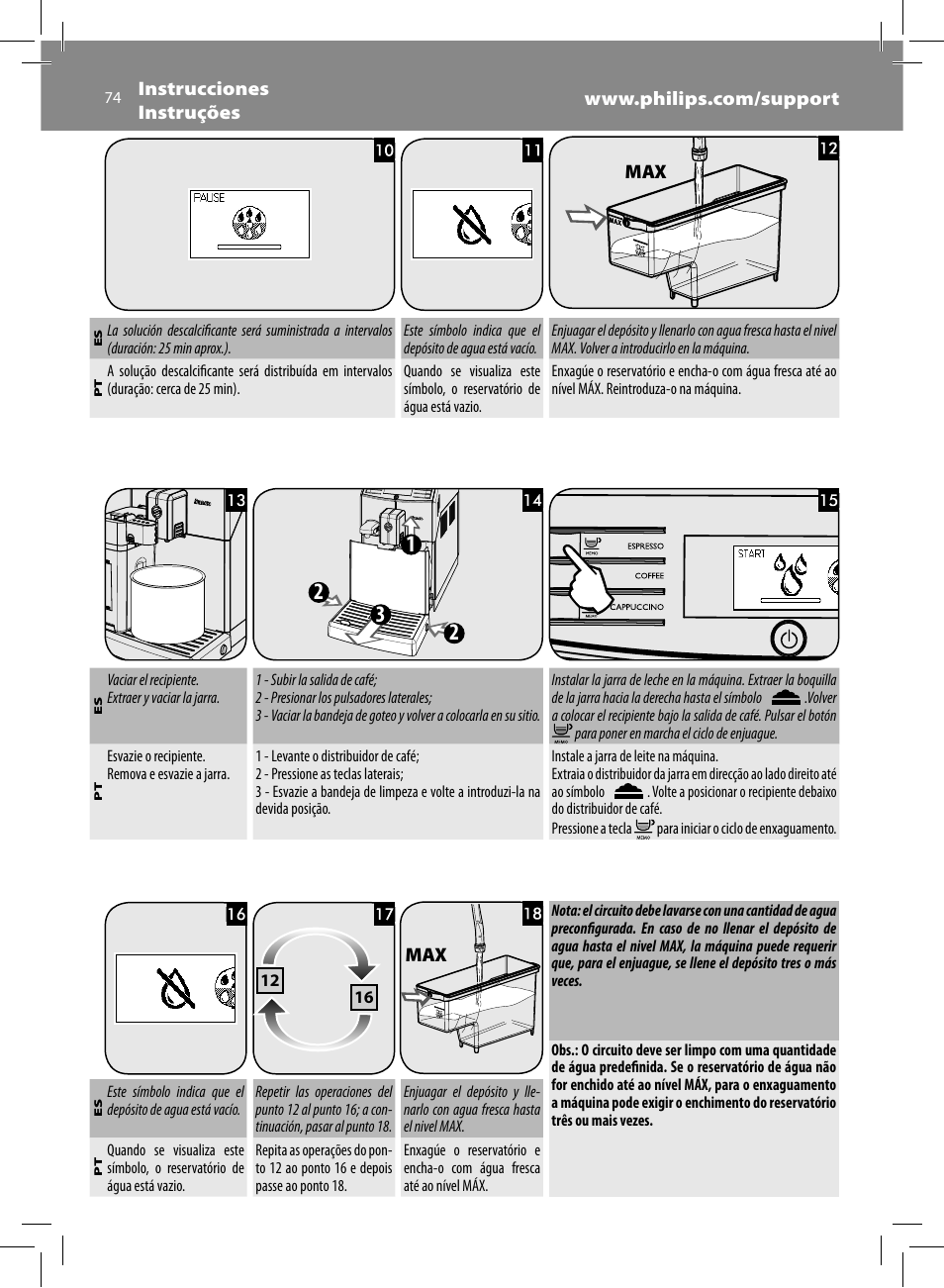 Philips Saeco Minuto Machine espresso Super Automatique User Manual | Page 74 / 84
