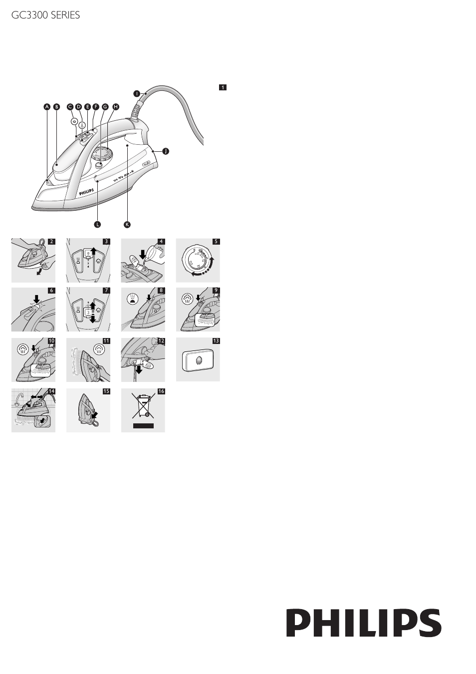 Philips 3300 series Fer vapeur User Manual | 9 pages