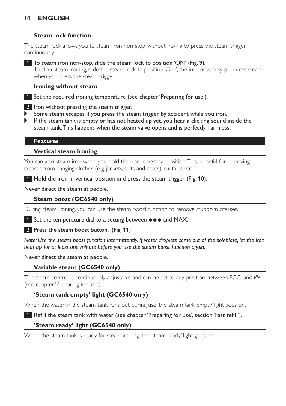 Philips Centrale vapeur haute pression User Manual | Page 10 / 116