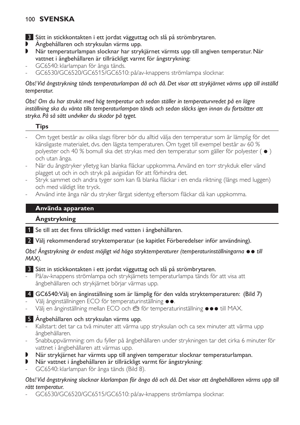 Philips Centrale vapeur haute pression User Manual | Page 100 / 116