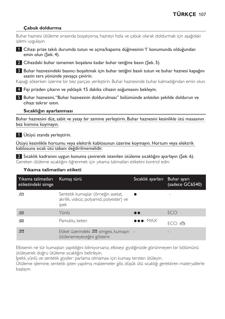 Philips Centrale vapeur haute pression User Manual | Page 107 / 116