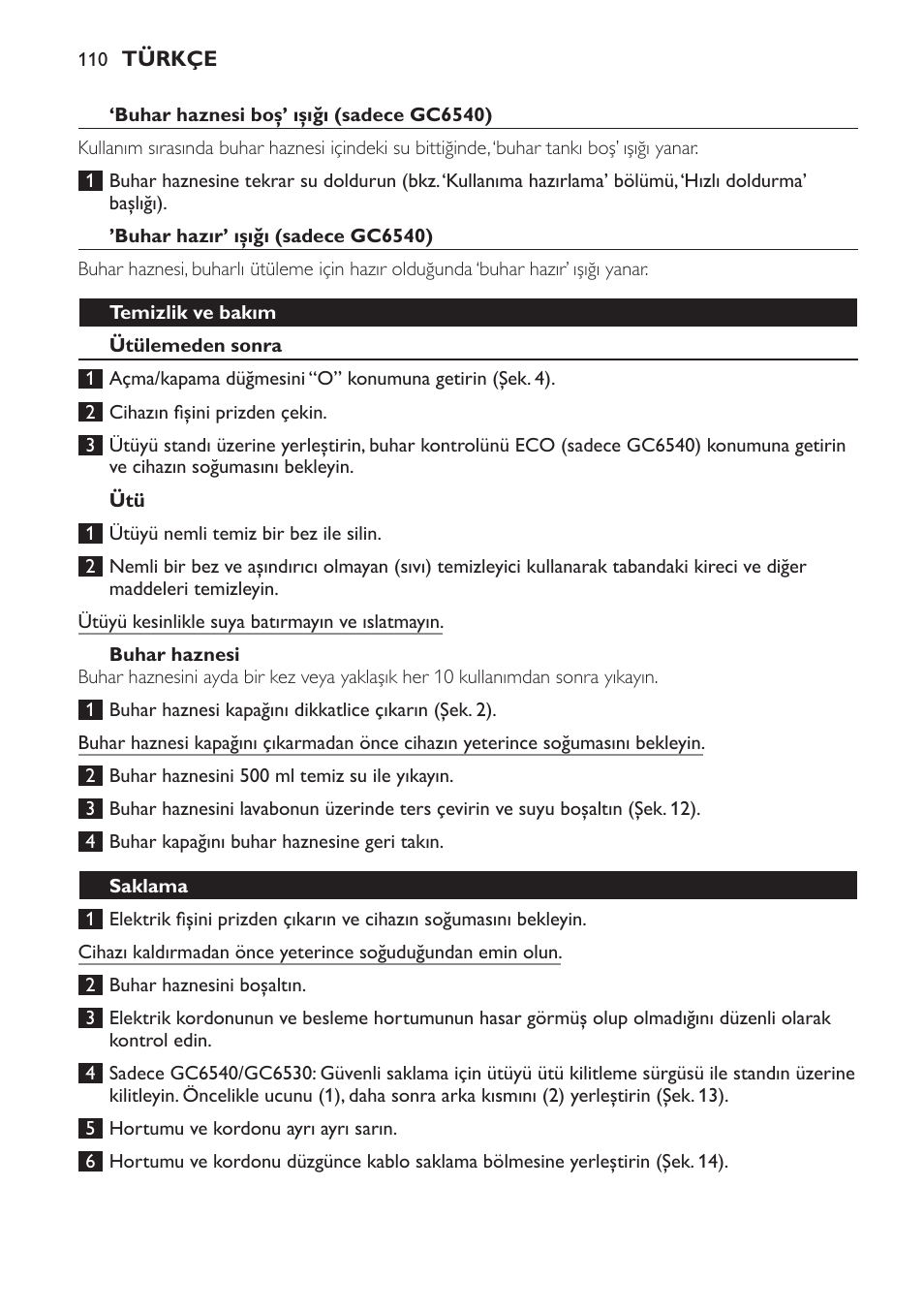 Philips Centrale vapeur haute pression User Manual | Page 110 / 116