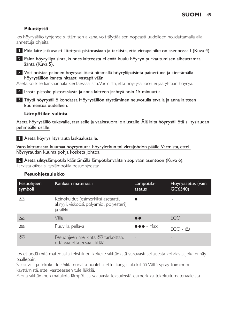 Philips Centrale vapeur haute pression User Manual | Page 49 / 116