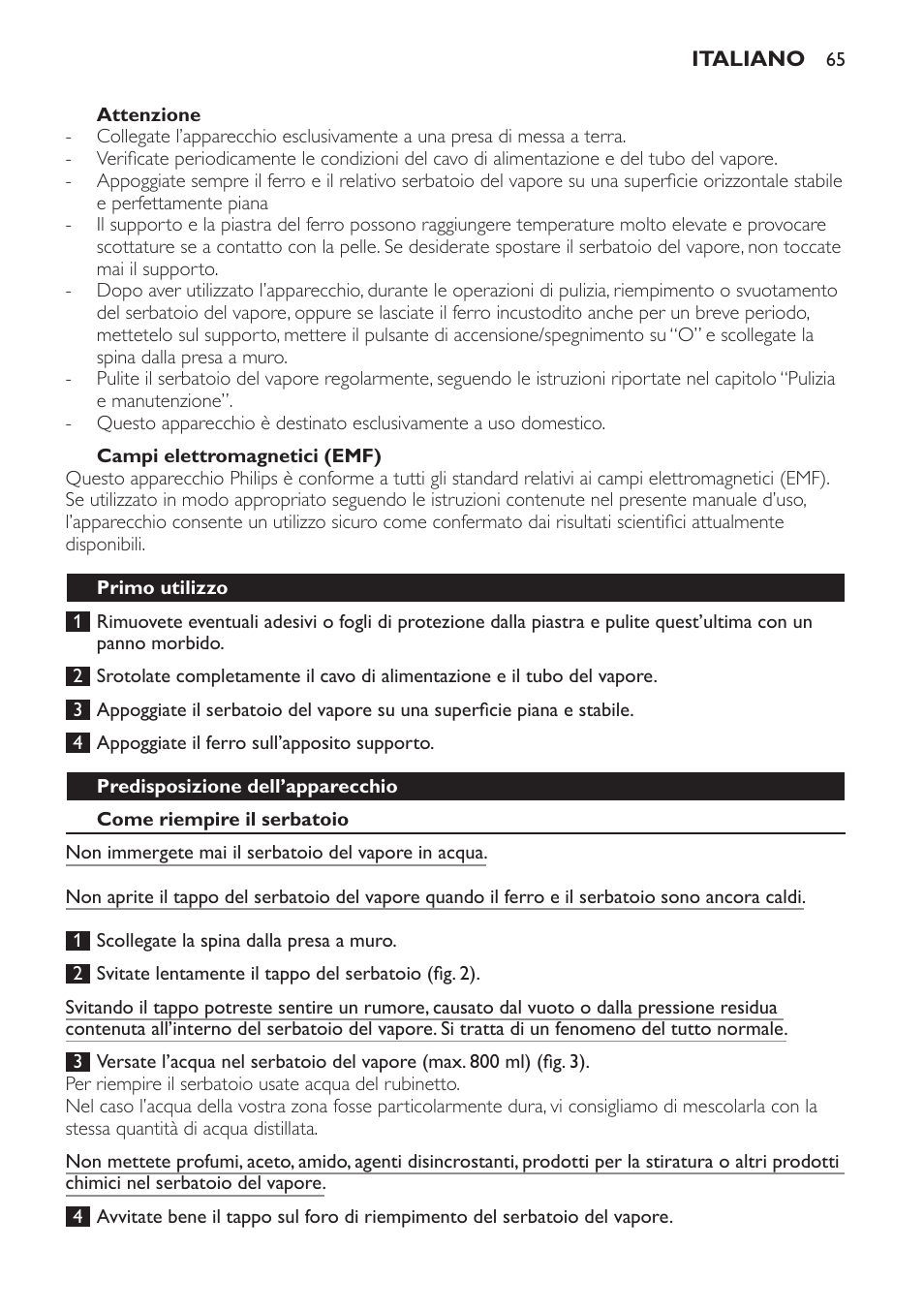 Philips Centrale vapeur haute pression User Manual | Page 65 / 116