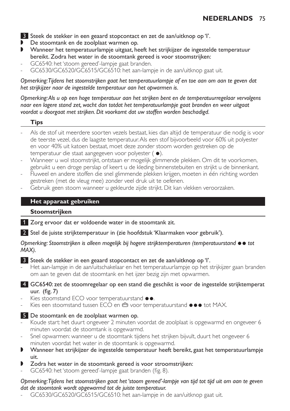 Philips Centrale vapeur haute pression User Manual | Page 75 / 116