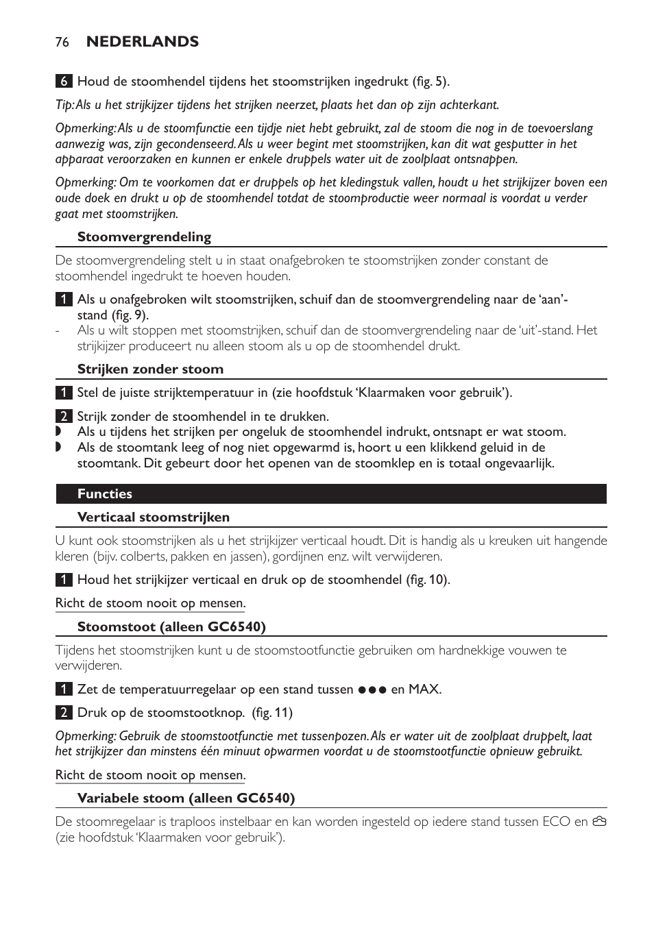 Philips Centrale vapeur haute pression User Manual | Page 76 / 116