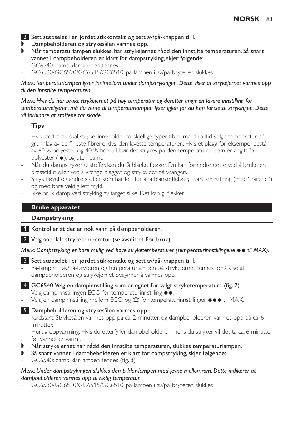 Philips Centrale vapeur haute pression User Manual | Page 83 / 116