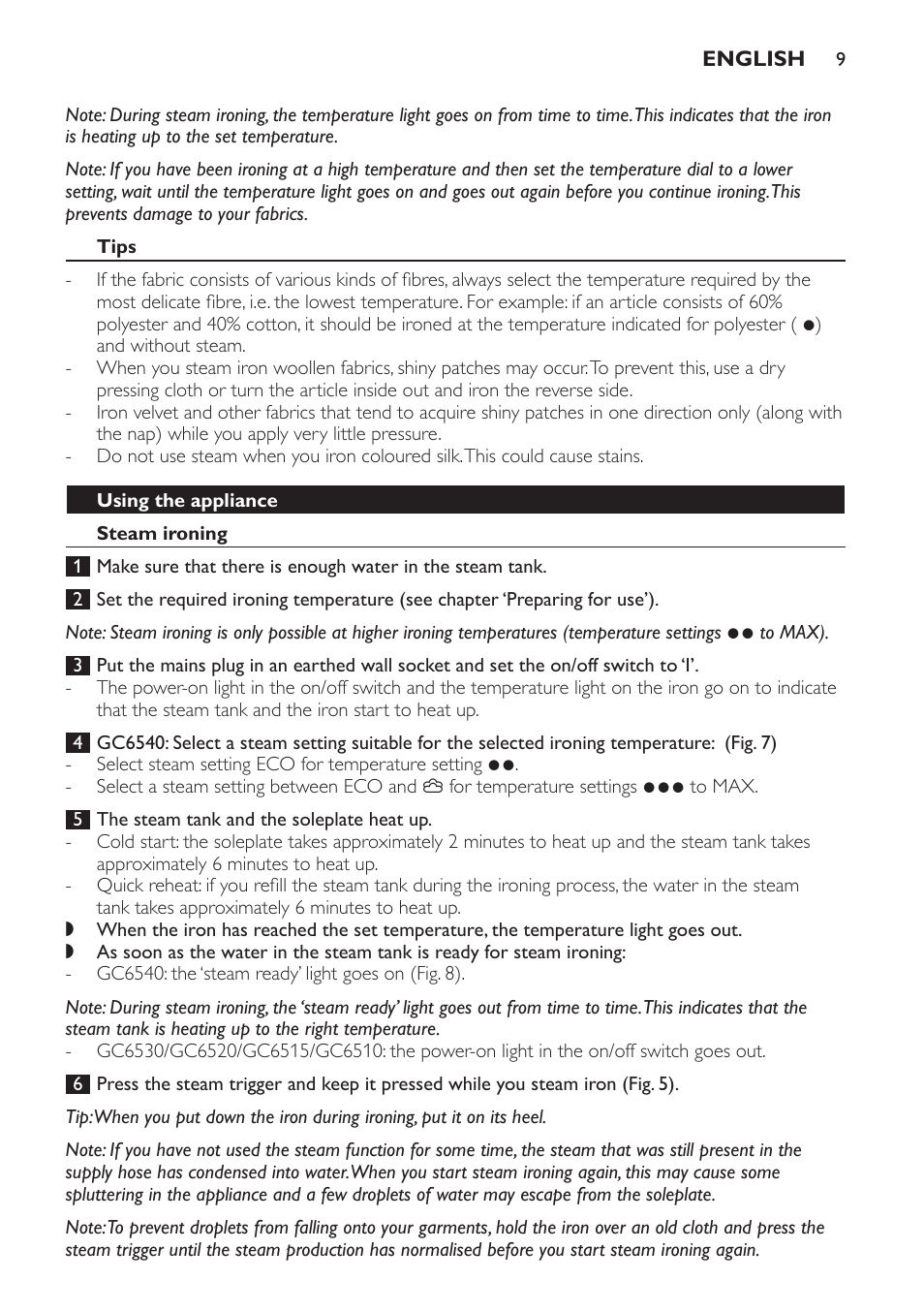 Philips Centrale vapeur haute pression User Manual | Page 9 / 116