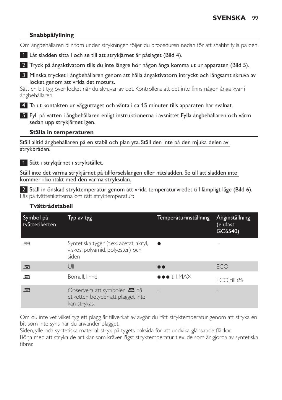 Philips Centrale vapeur haute pression User Manual | Page 99 / 116