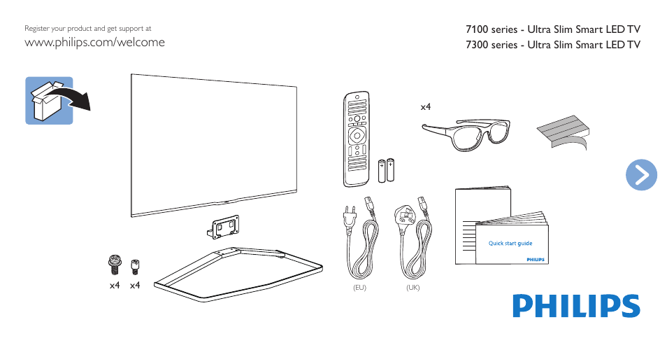 Philips 7000 series Téléviseur LED ultra-plat Smart TV Full HD User Manual | 12 pages