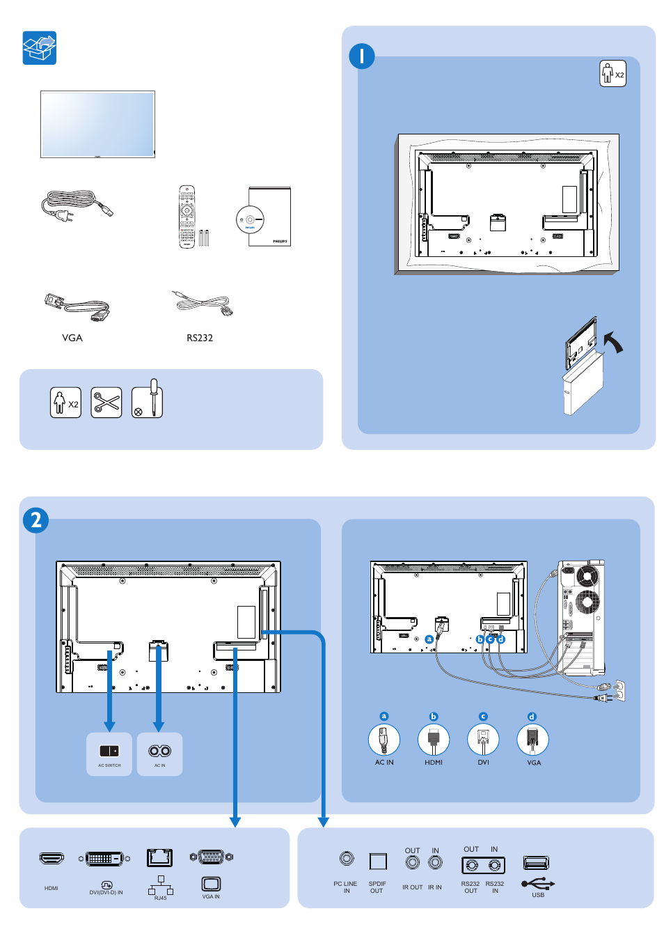 Philips Signage Solutions Écran Q-Line User Manual | 2 pages