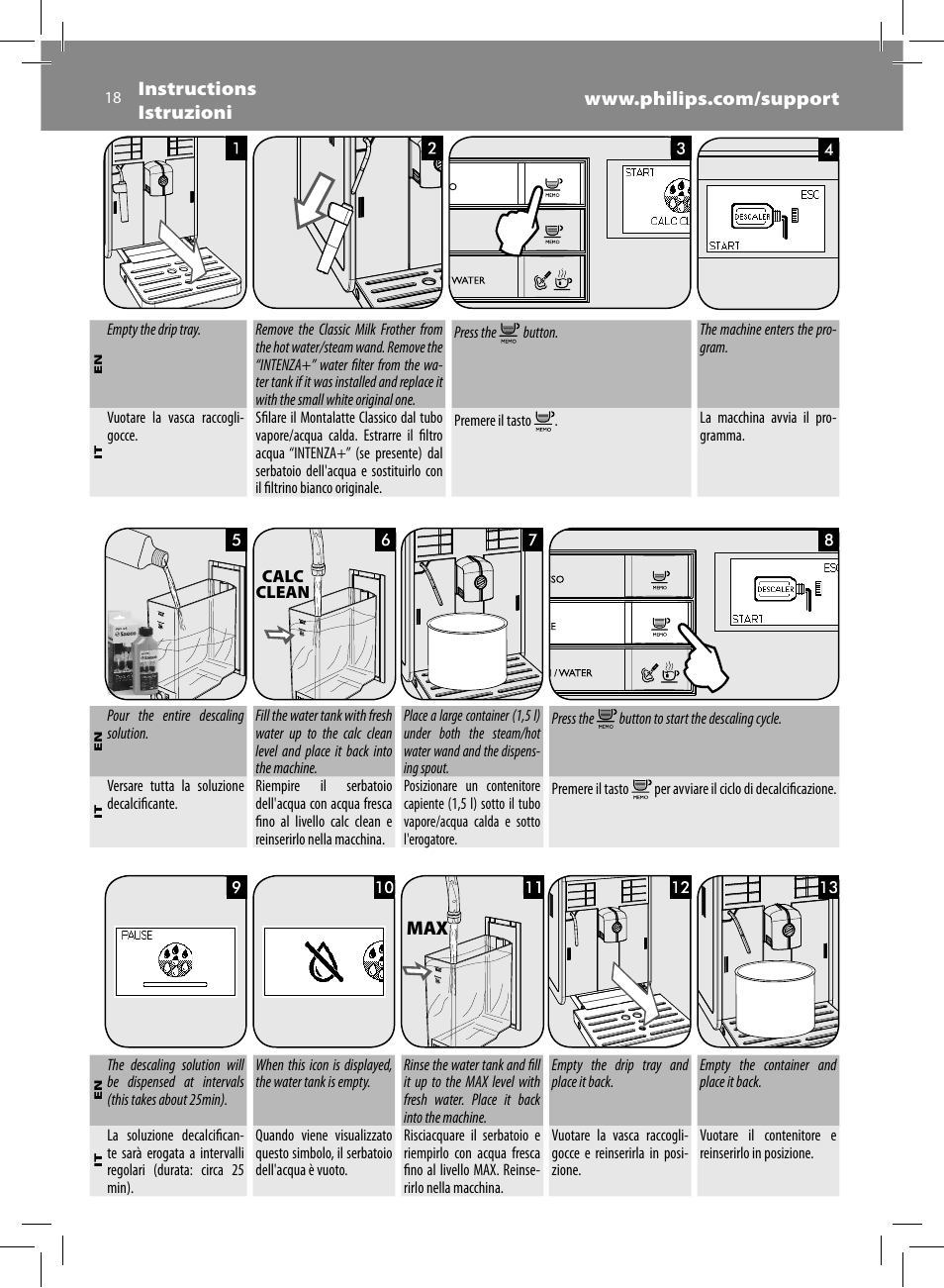 Philips Saeco Moltio Machine espresso Super Automatique User Manual | Page 18 / 60