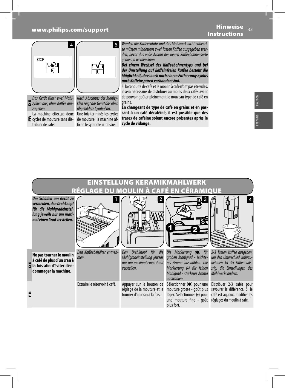 Philips Saeco Moltio Machine espresso Super Automatique User Manual | Page 33 / 60
