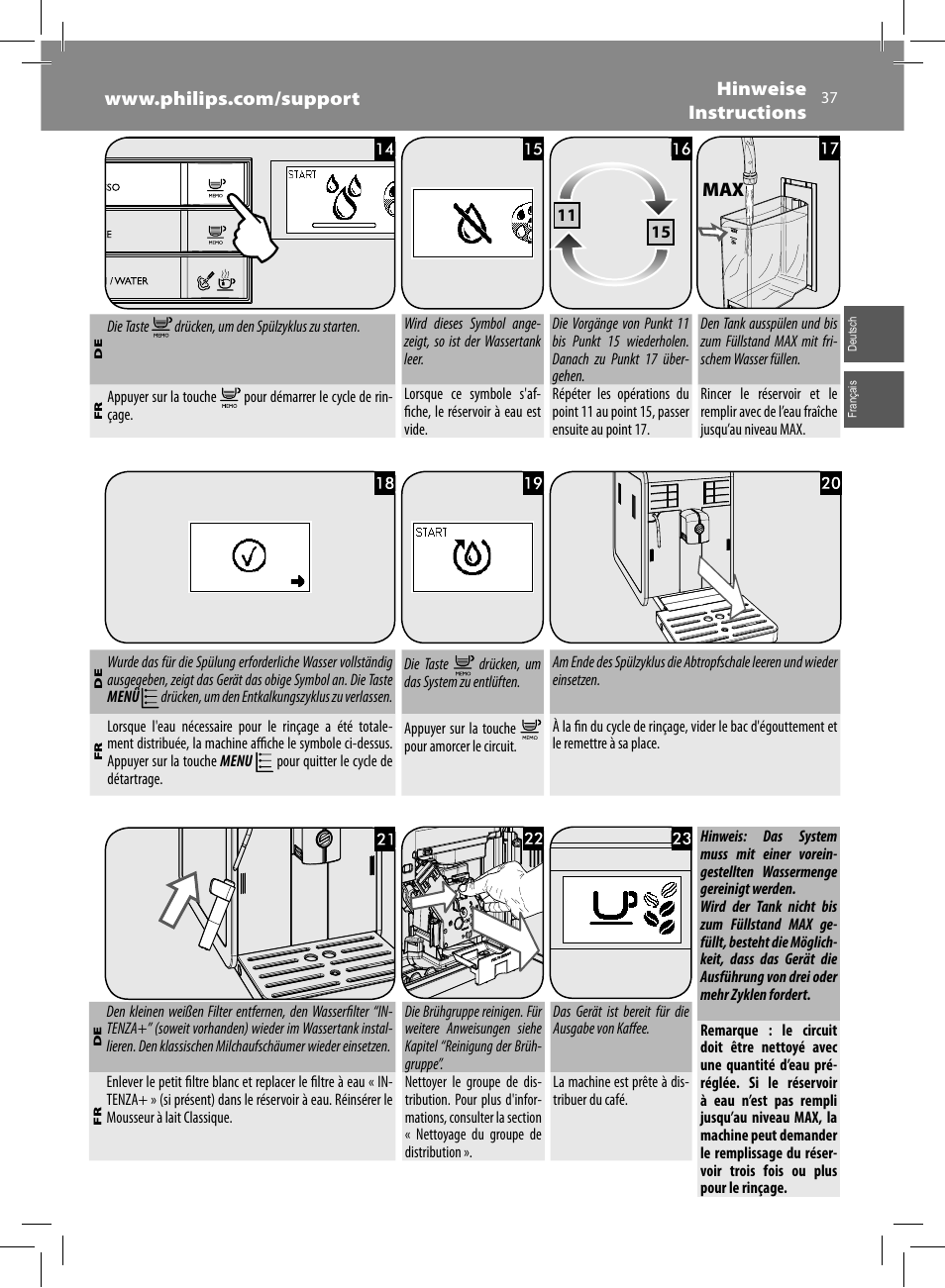 Philips Saeco Moltio Machine espresso Super Automatique User Manual | Page 37 / 60