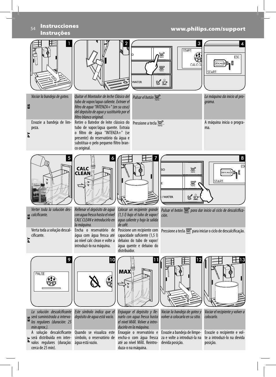 Philips Saeco Moltio Machine espresso Super Automatique User Manual | Page 54 / 60
