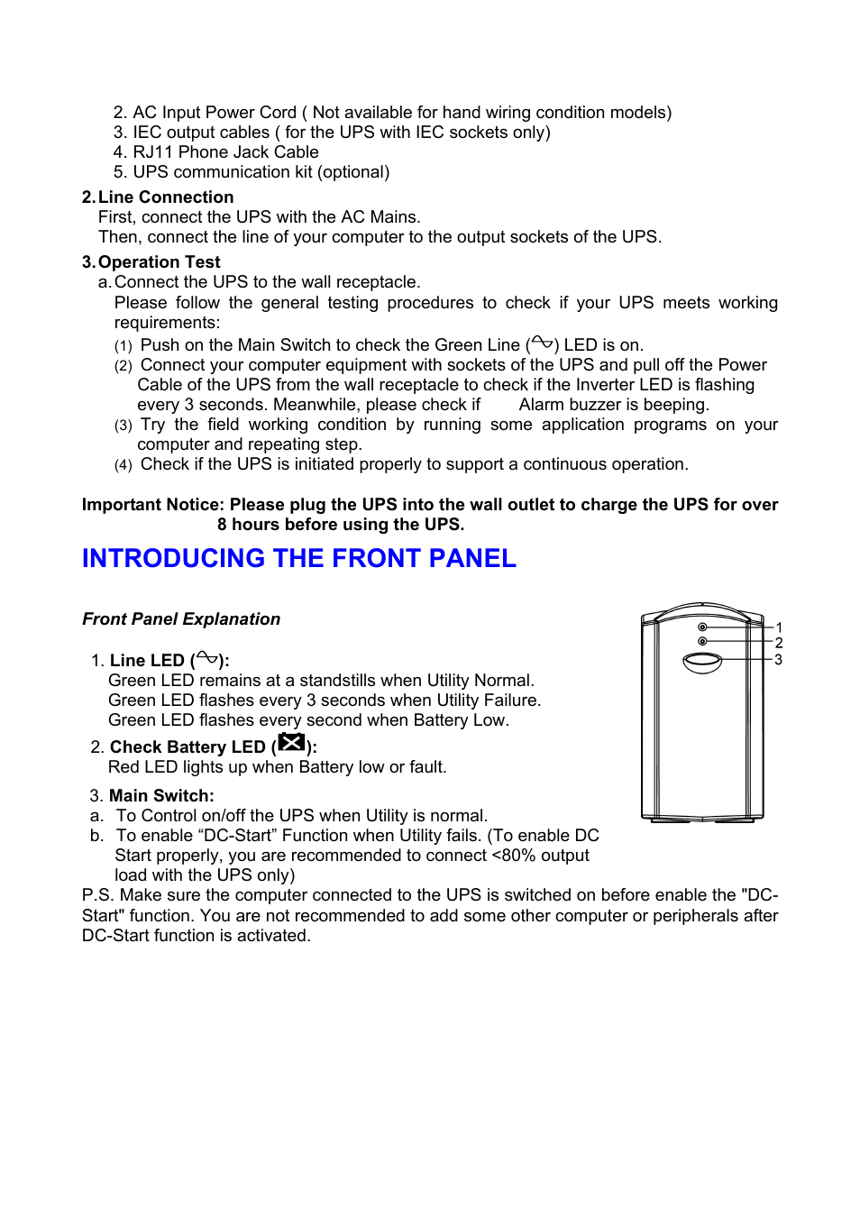 Introducing the front panel | Atlantis A03-P625 User Manual | Page 11 / 17