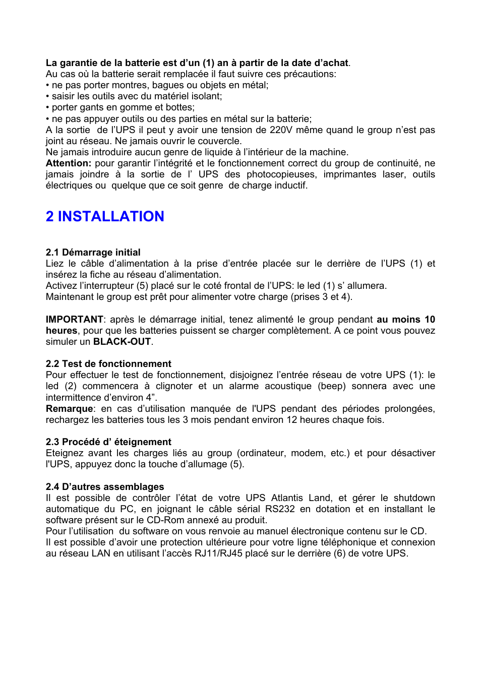 2 installation | Atlantis A03-P625 User Manual | Page 15 / 17