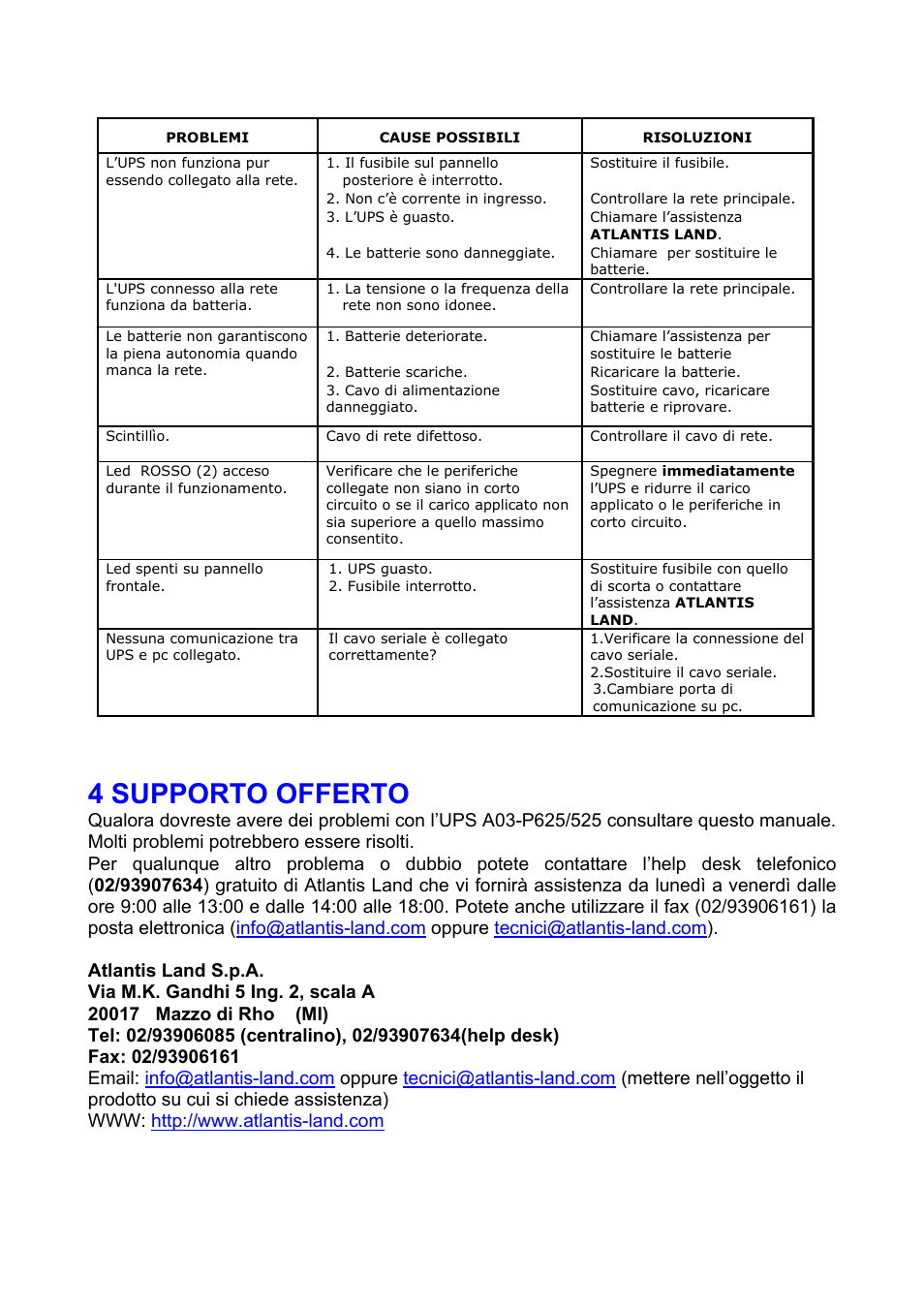 4 supporto offerto | Atlantis A03-P625 User Manual | Page 5 / 17
