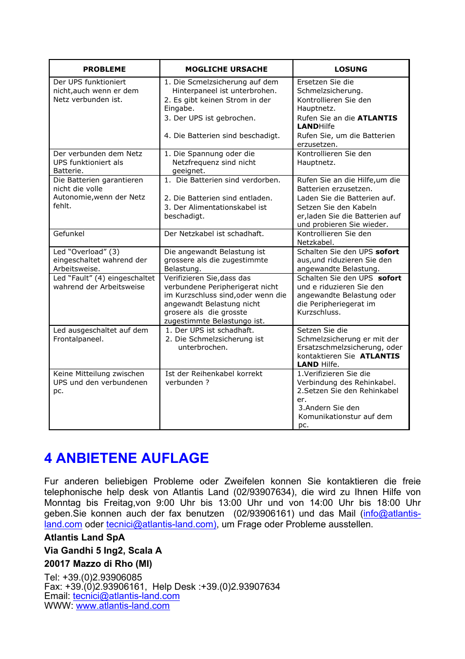 4 anbietene auflage | Atlantis A03-P625 User Manual | Page 9 / 17