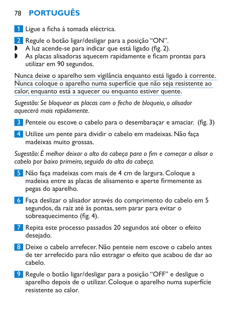 Philips Lisseur User Manual | Page 78 / 104