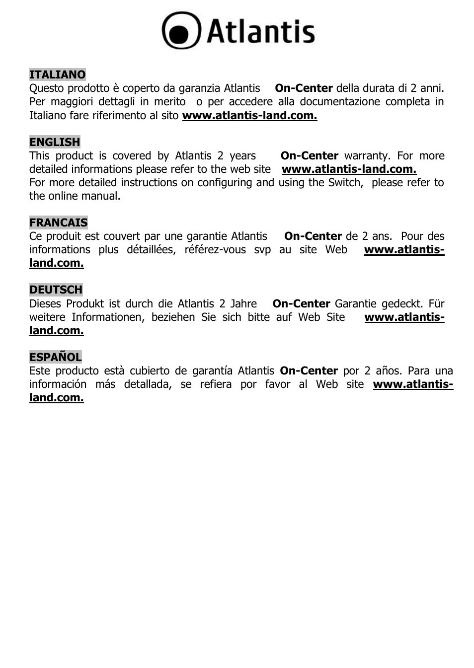 Atlantis DISKMASTER NAS65020 User Manual | Page 2 / 111