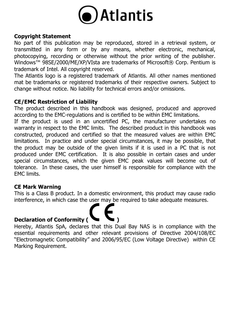 Atlantis DISKMASTER NAS65020 User Manual | Page 6 / 111