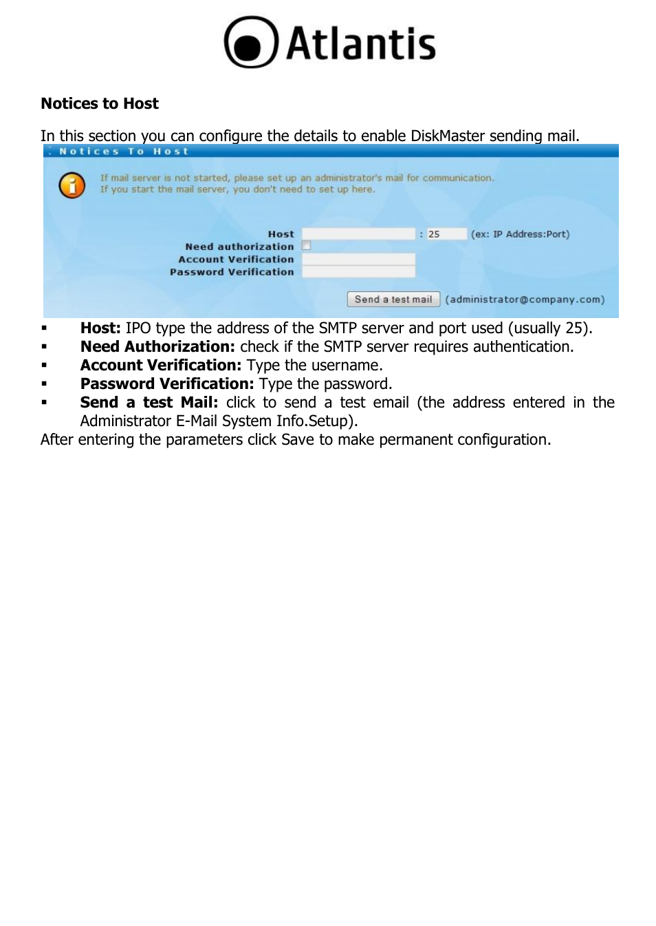 Notices to host | Atlantis DISKMASTER NAS65020 User Manual | Page 72 / 111