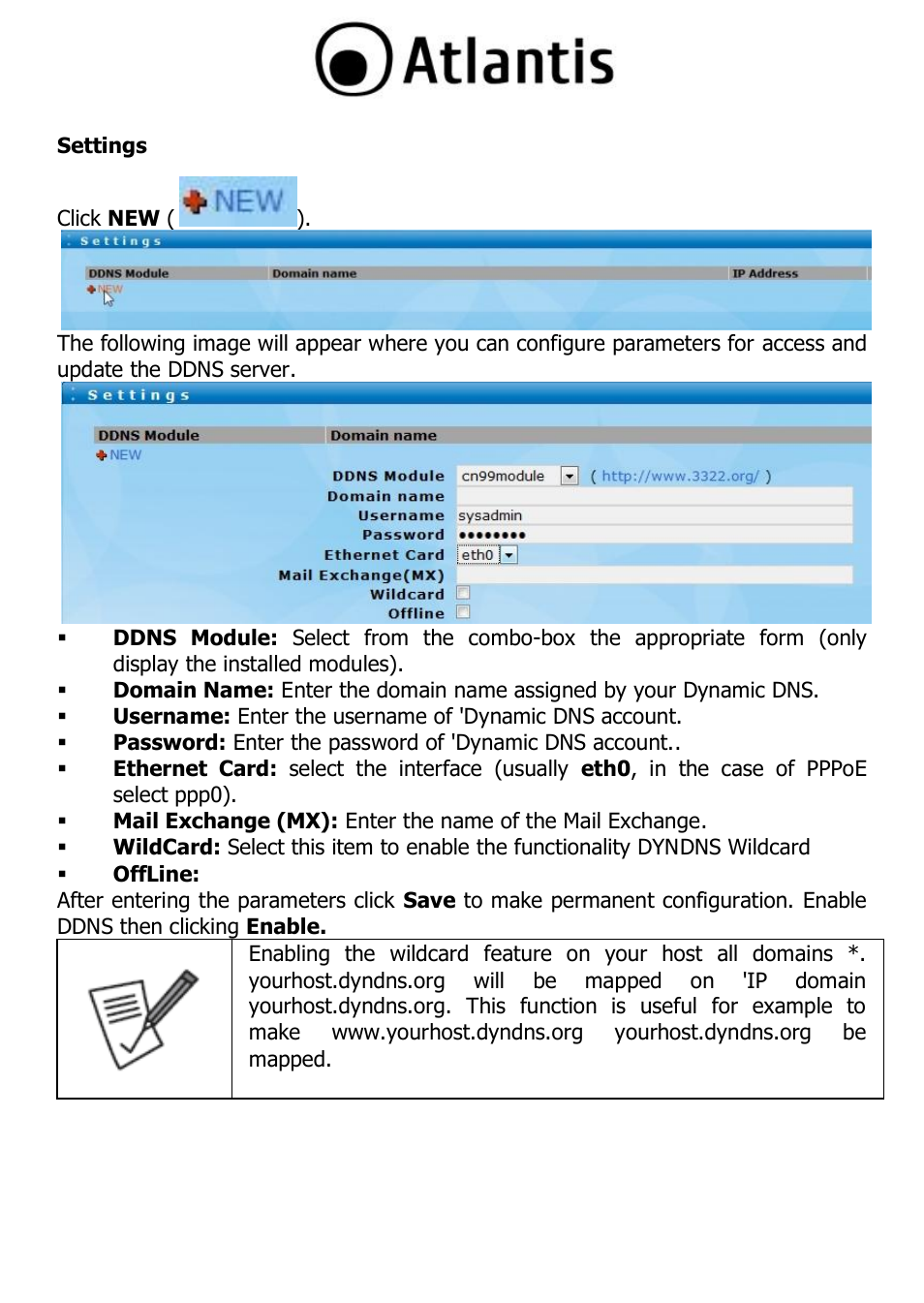 Settings | Atlantis DISKMASTER NAS65020 User Manual | Page 97 / 111