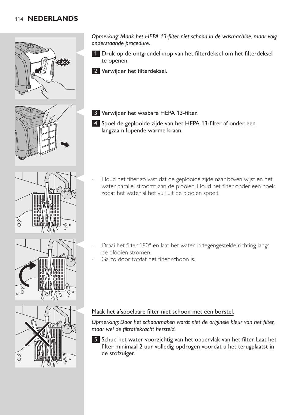 Philips SilentStar Aspirateur avec sac User Manual | Page 114 / 166