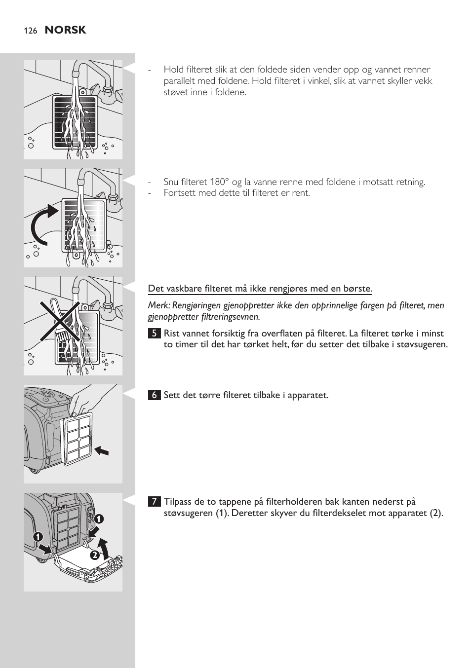 Philips SilentStar Aspirateur avec sac User Manual | Page 126 / 166