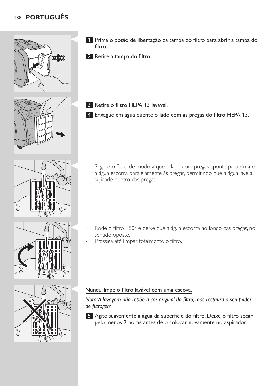 Philips SilentStar Aspirateur avec sac User Manual | Page 138 / 166