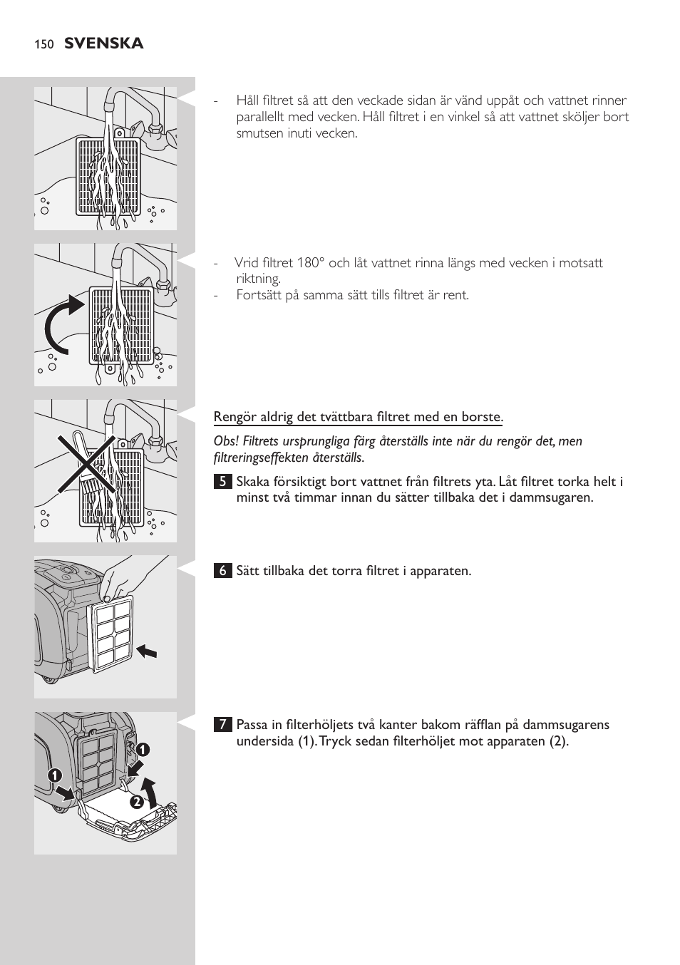 Philips SilentStar Aspirateur avec sac User Manual | Page 150 / 166