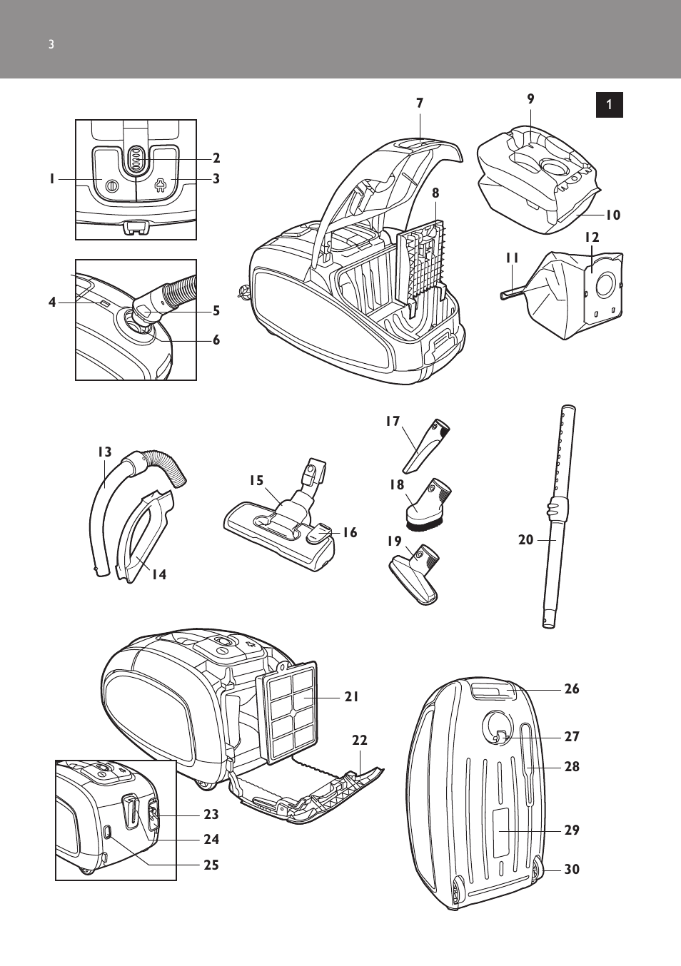 Philips SilentStar Aspirateur avec sac User Manual | Page 3 / 166