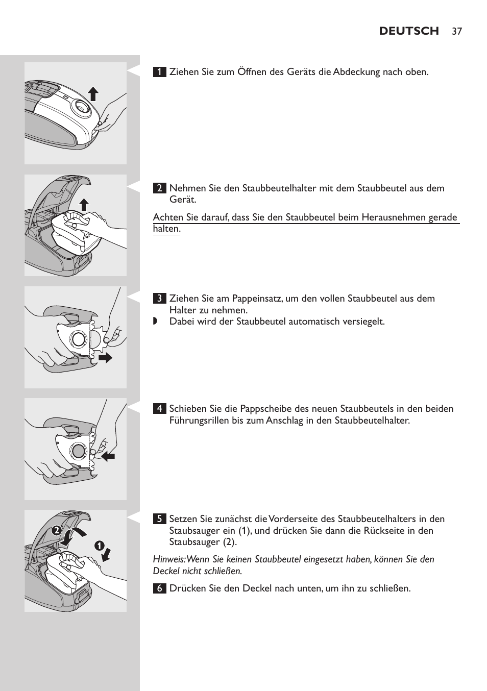 Philips SilentStar Aspirateur avec sac User Manual | Page 37 / 166