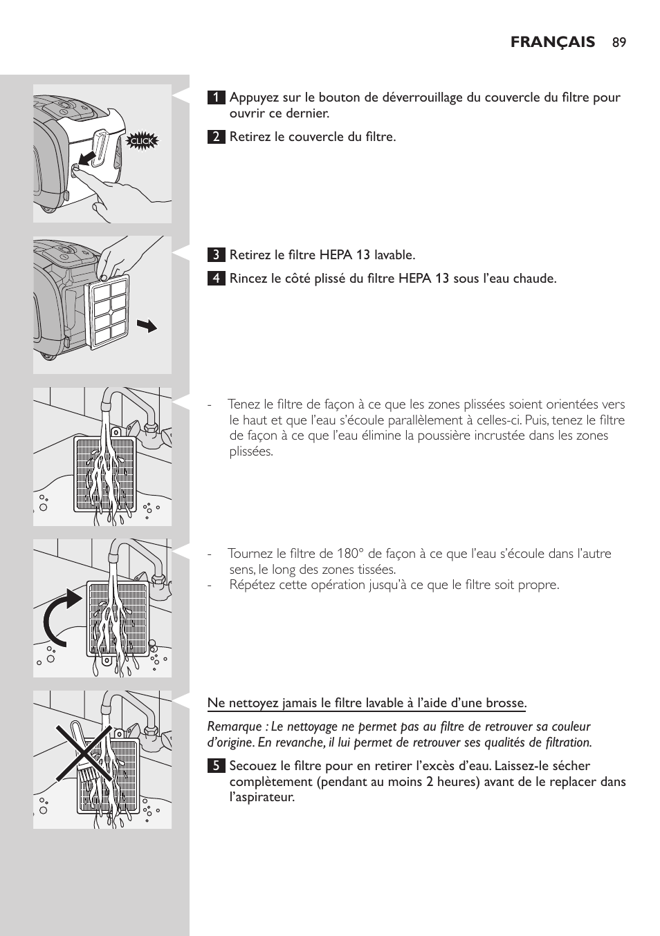 Philips SilentStar Aspirateur avec sac User Manual | Page 89 / 166