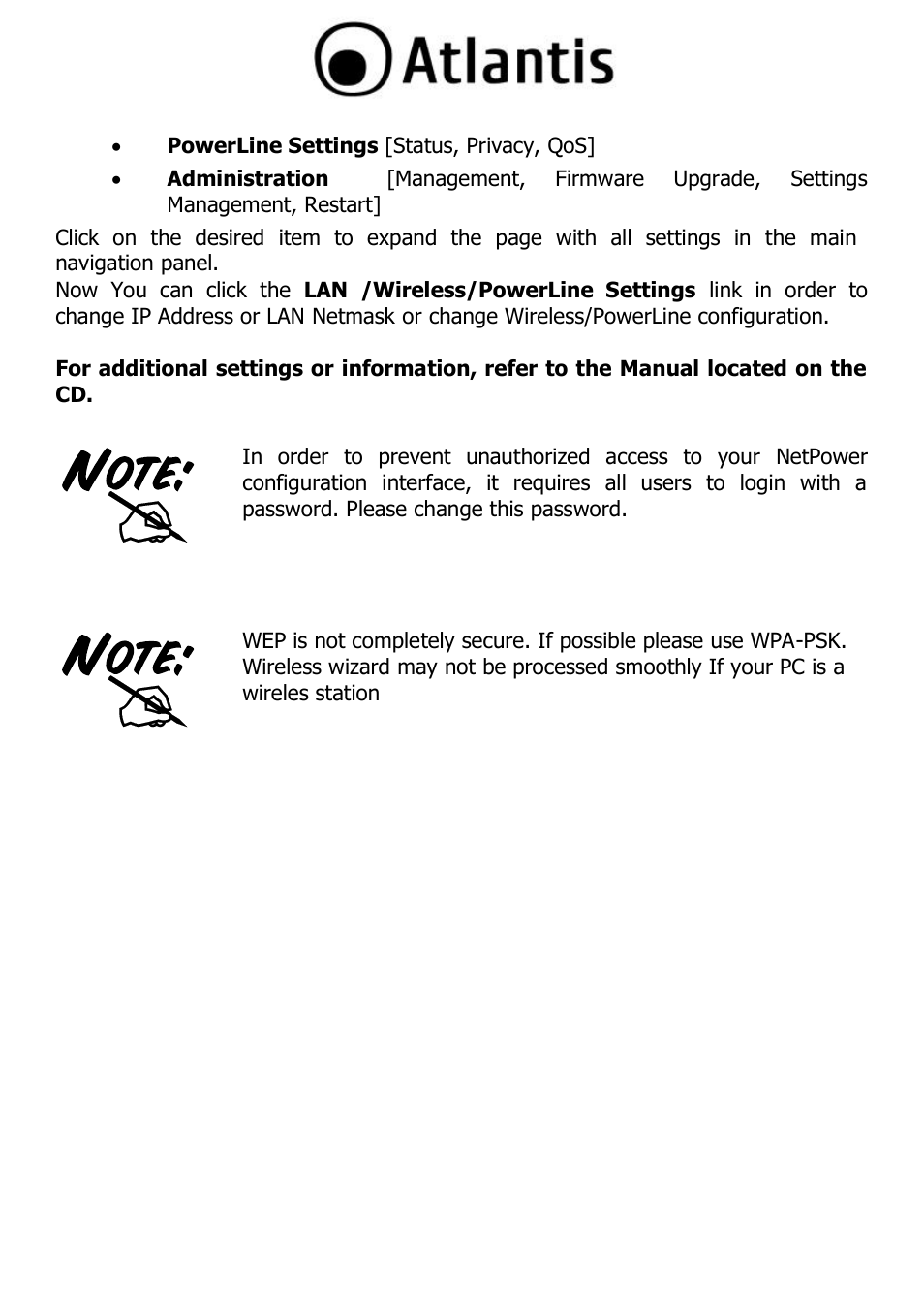 Atlantis A02-PL303-WN User Manual | Page 19 / 68